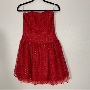 Jessica McClintock Red Cocktail Dress